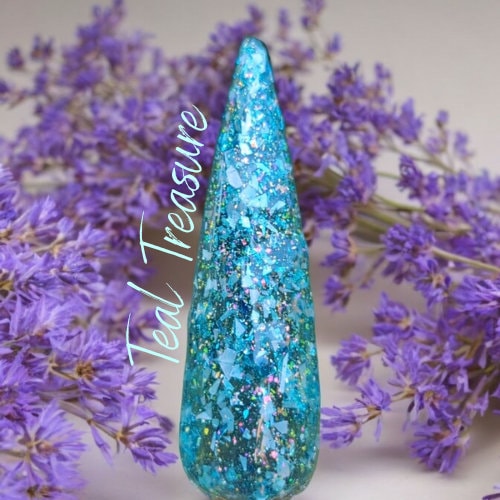 Teal Unreal, Tea Treasure, Vixen | Micro Flake Gel, Glitter | 30 Free | HEMA, HPMA, TPO Free uv/led | 15ml | Soak Off |