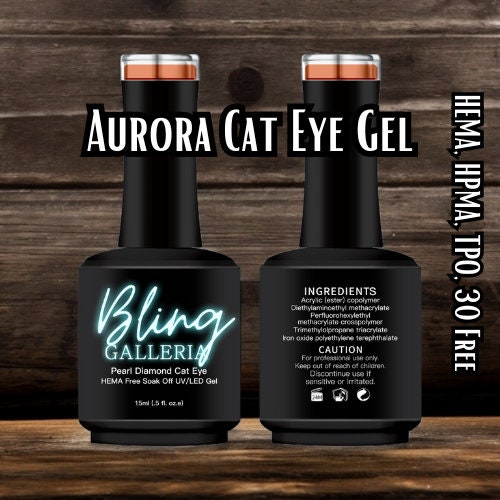 Prism Mani | Cat Eye Aurora Pearl Gel Polish | HEMA, HPMA, TPO, 30 Free uv/led | 15ml Bottle | Soak Off | Gel Nail