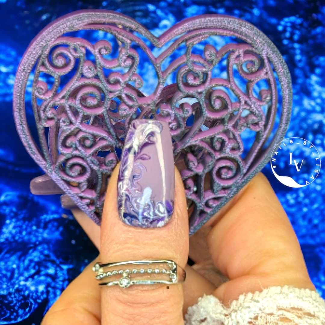 Purple Swirl Gel Mani | Venus, Lavish Lavender, Wine Down, Scandal, Aquarius, Diva | HEMA, HPMA, TPO, 30 Free uv/led | 15ml | Soak Off |