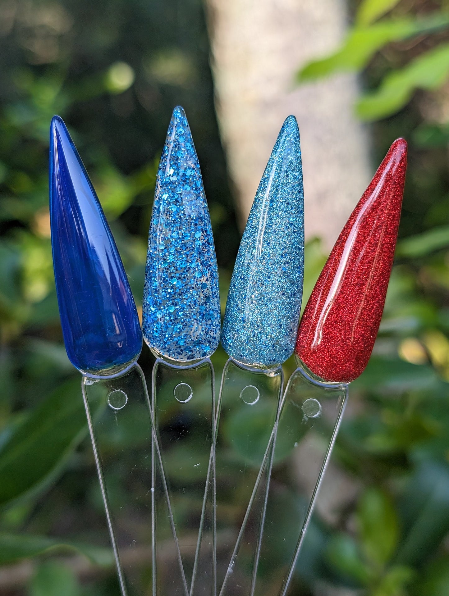 Glitter & Jelly Gels | Cherry Bomb, Summer Daze, Blue Diamonds, Blueberry Jam (Jelly) | HEMA, HPMA, TPO, 30 Free uv/led | 15ml | Soak Off |