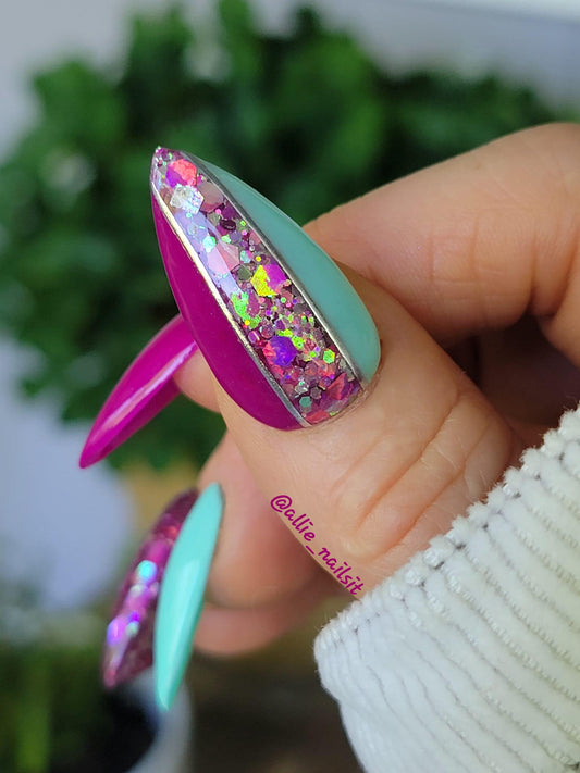 Silvermist Boss Trio | Silver Mist Aurora Pearl Gel | Boss Lady Dip & Into the fuchsia Dips | HEMA Free UV/LED | 15ml | Soak Off | Gel Nails