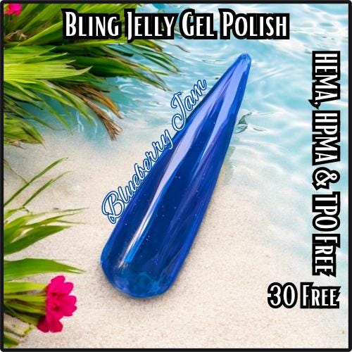 Blueberry Jam Jelly Gel Polish | HEMA, HPMA, TPO Free uv/led | 15ml | Soak Off | Non-Yellowing | Gel Nail