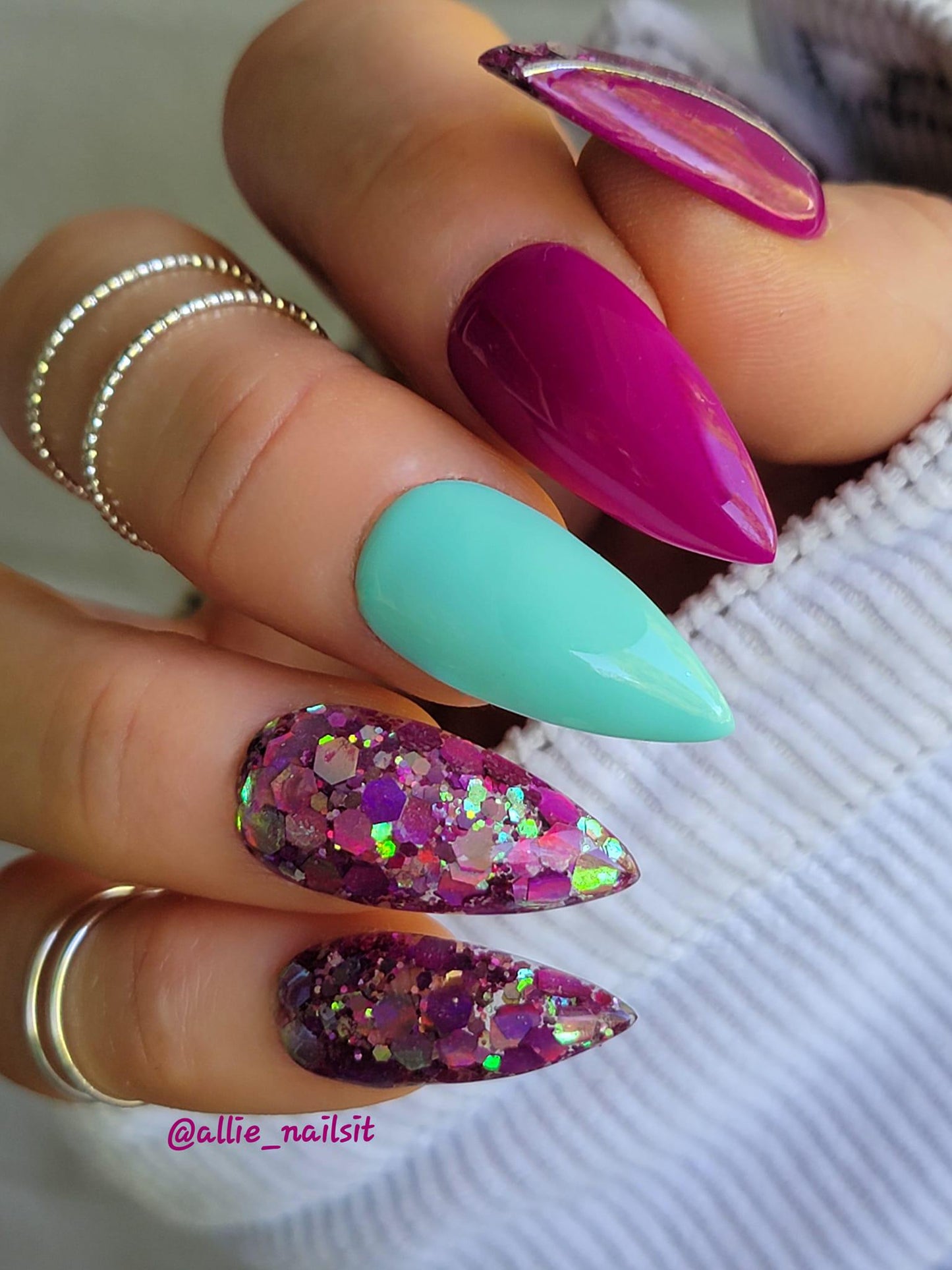 Silvermist Boss Trio | Silver Mist Aurora Pearl Gel | Boss Lady Dip & Into the fuchsia Dips | HEMA Free UV/LED | 15ml | Soak Off | Gel Nails