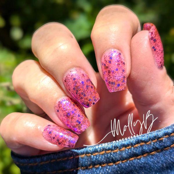 Razzmatazz Glitter Gel Polish | Iridescent | HEMA, HPMA, TPO Free uv/led | 15ml | Soak Off | Gel Nail