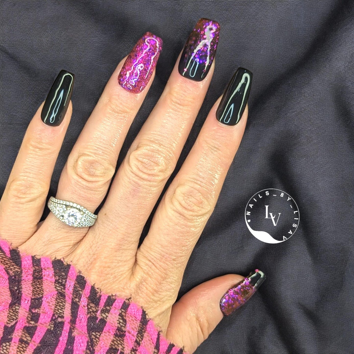 Razzmatazz Glitter Mani Gel Polish | Iridescent | HEMA, HPMA, TPO Free uv/led | 15ml | Soak Off | Gel Nail