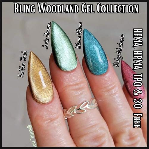 Toffee Tech | Woodland Cat Eye Gels | HEMA, HPMA, TPO Free