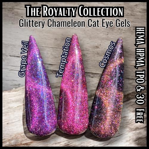 Temptation Cat Eye Gel | Glitter Cat Eye | Intense Sparkle | HEMA, HPMA, TPO Free | Nail Gel, Gel Polish |