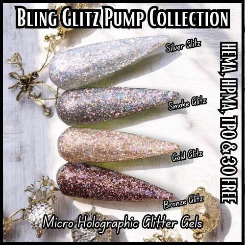 Romantique & Smoke Glitz Gel Mani | Sultry Red Solid Gel | Silver Holographic Glitter Gel | HEMA, HPMA, TPO Free | Gel Nails, Gel Polish