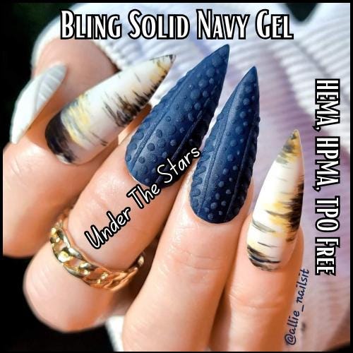 Under The Stars Navy Sweater Nail Gel Mani | HEMA HPMA TPO Free uv/led | 15ml | Gel Nails