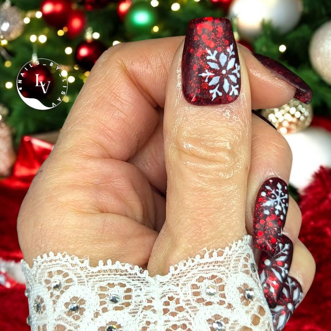 Red Alert Mani | Dark Red Glitter Gels | HEMA HPMA TPO Free uv/led | 15ml | Gel Nails