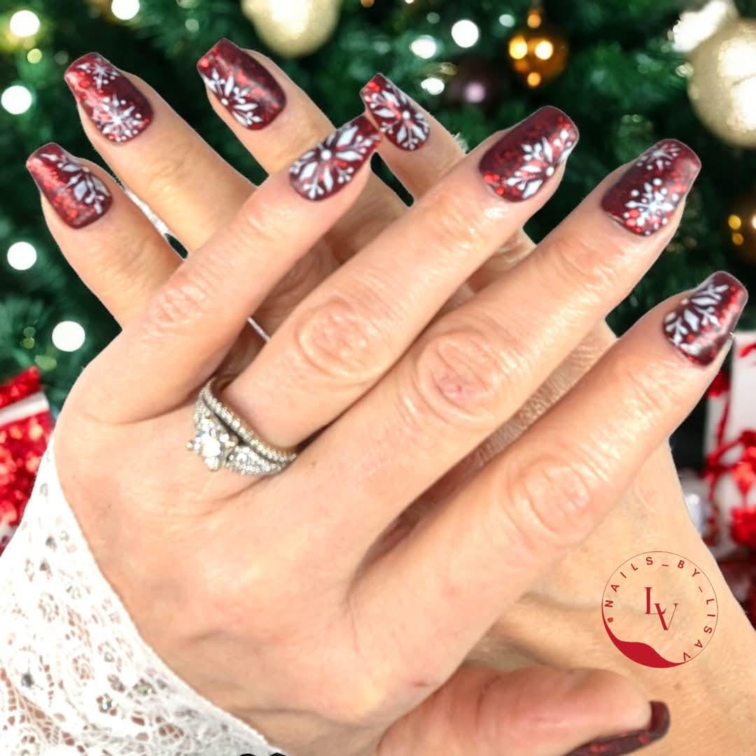 Red Alert Mani | Dark Red Glitter Gels | HEMA HPMA TPO Free uv/led | 15ml | Gel Nails