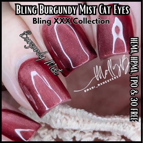 Burgundy Mist Cat Eye Mani Gel | XXX Maroon burgundy Gel Collection | HEMA HPMA tpo Free | 15ml