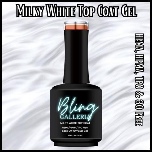 White Milky Top Coat (No Wipe) - HEMA, HPMA, TPO Free