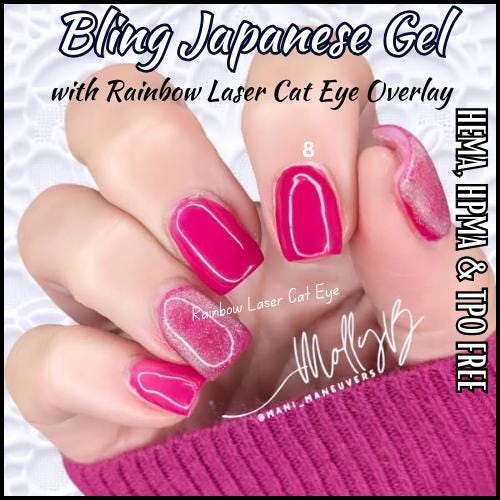 Japanese Gel #8 | High Quality, Highly Pigmented, Low Monomer, Solvent Free Soft Gels in Pots | HEMA, HPMA, TPO Free | Nail Gel, Gel Polish
