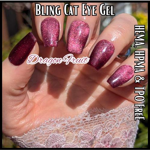 Dragon Fruit Gel | Cat Eye Dark Pink Cat Eye Gel | HEMA HPMA tpo Free uv/led | 15ml