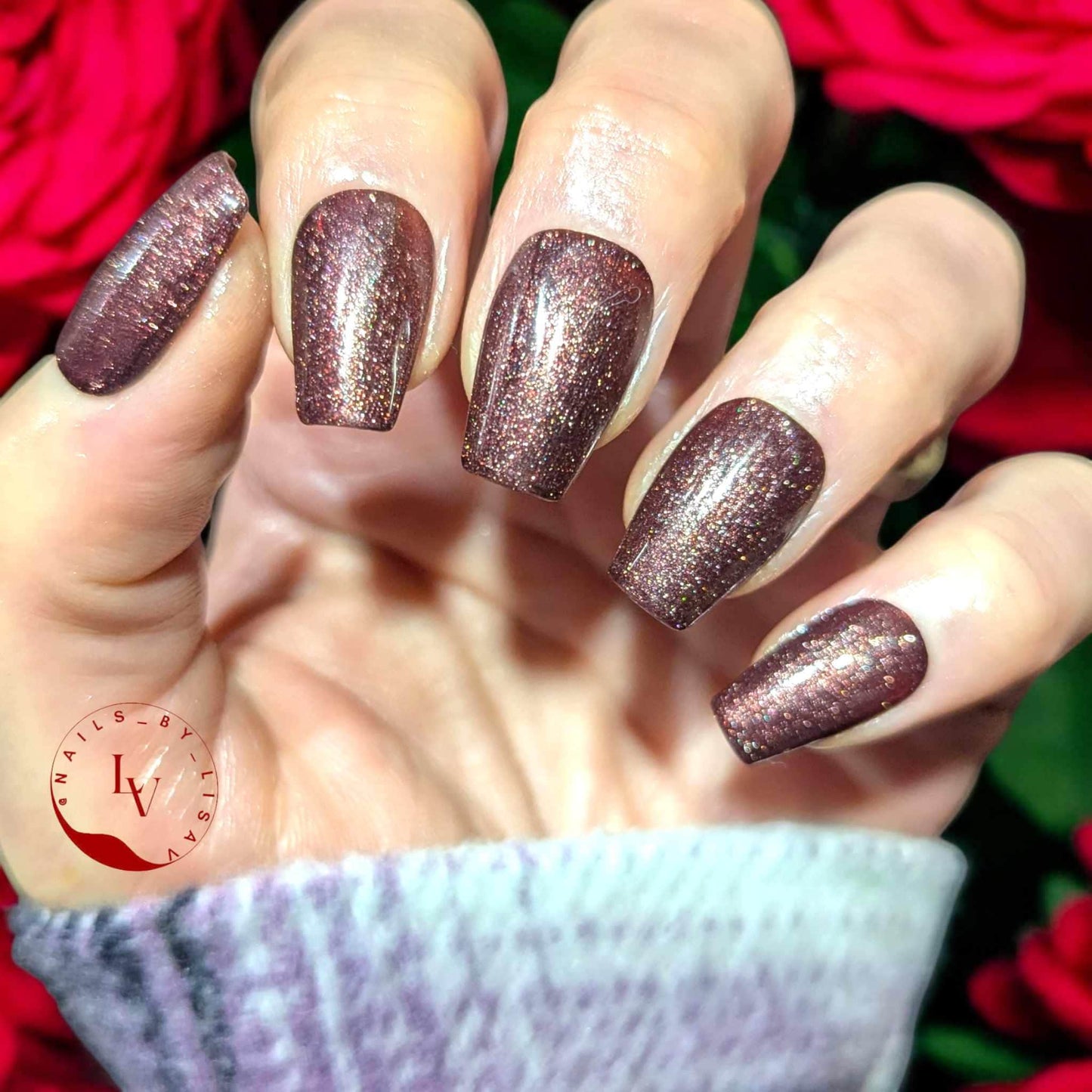 Rendezvous Gel Mani 2 | Dark Sultry Pinkish Brown Super Shimmery Gel | HEMA HPMA tpo Free uv/led | 15ml