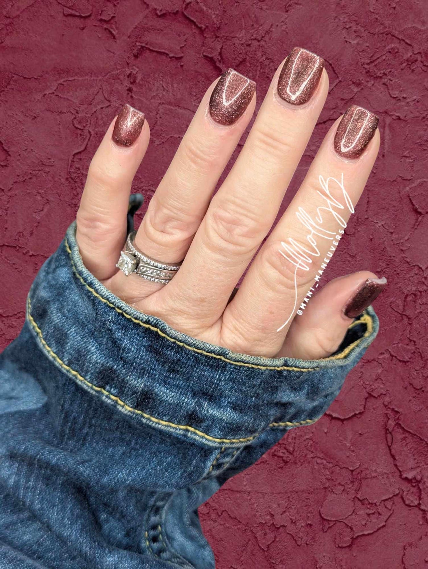 Rendezvous Gel Mani 2 | Dark Sultry Pinkish Brown Super Shimmery Gel | HEMA HPMA tpo Free uv/led | 15ml