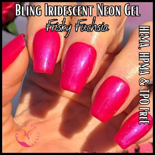 Frisky Fuchsia Mani | Shimmery Fuchsia with Blue Iridescent Effect Gel | HEMA HPMA tpo Free uv/led | 15ml