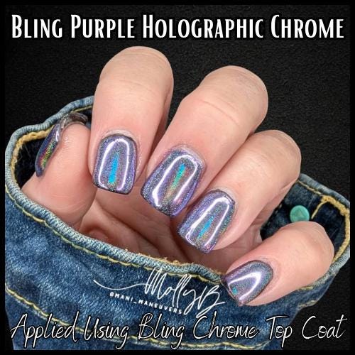 Holographic CHROME Mani | Color Shifting Effect Chrome Powder | Red Purple Blue Teal Chartreuse Light Bronze Silver | Chrome Pigment Not Dip