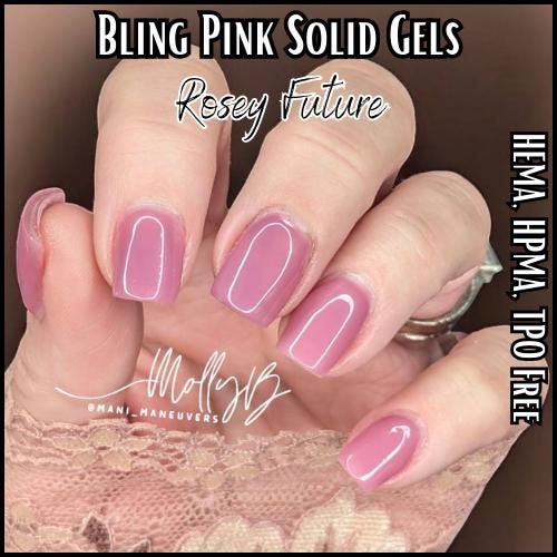 Rosey Future Solid Purple Gel Mani | HEMA, HPMA, TPO Free uv/led | 15ml