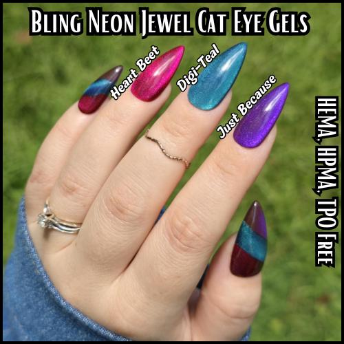 Jewel Shimmer Cat Eye Gels - Heart Beet, Just Because, Royal Velvet, Priceless, Digi-Teal - HEMA, HPMA, TPO Free