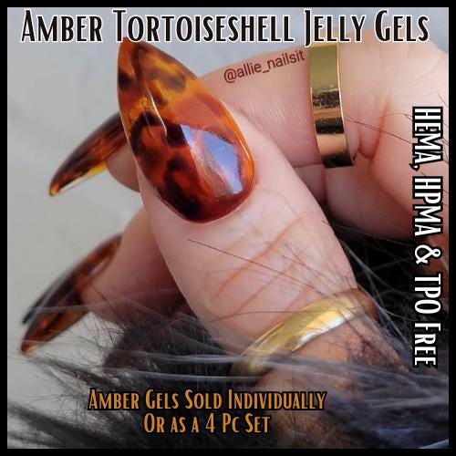 Amber Tortoiseshell Jelly Gels - HEMA, HPMA, TPO Free