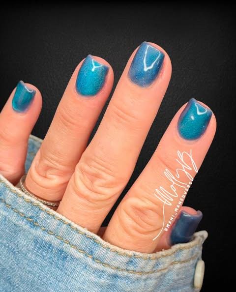 Digi-Teal Jewel Shimmer Cat Eye Gels | HEMA, HPMA, TPO Free uv/led | 15ml
