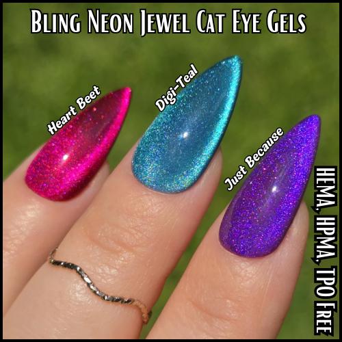 Digi-Teal Jewel Shimmer Cat Eye Gels | HEMA, HPMA, TPO Free uv/led | 15ml