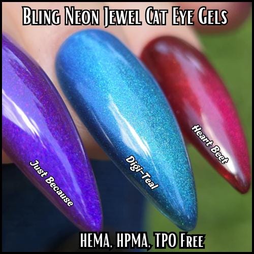 Heart Beet Jewel Shimmer Cat Eye Gel | HEMA, HPMA, TPO Free uv/led | 15ml