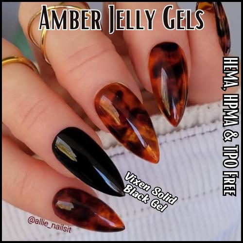Amber Tortoiseshell Coffee Jelly Gels - HEMA, HPMA & TPO Free