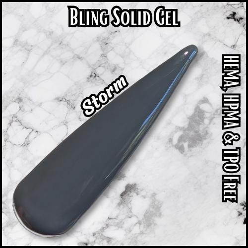 Storm Solid Gel | Dark Grey | HEMA, HPMA, TPO Free uv/led | 15ml | Gel Nail