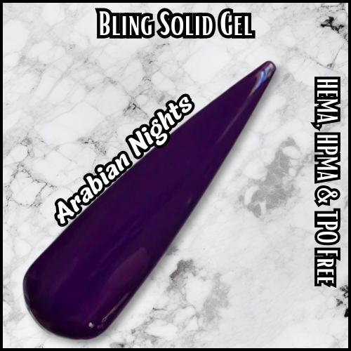 Arabian Nights Solid Gel | Vivid Dark Purple | HEMA, HPMA, TPO Free uv/led | 15ml | Gel Nail