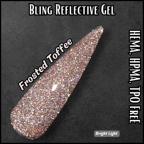 Frosted Toffee Reflective Glitter | High Flash Reflective Disco Glitter Gel | HEMA, HPMA, TPO Free uv/led