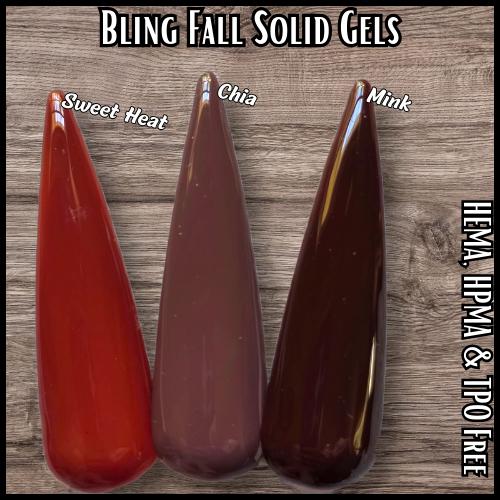 Solid Gels | Cold Grew, Sienna Rose, Sweet Heat, Chia, Mink | HEMA, HPMA, TPO Free uv/led | 15ml | Gel Nail
