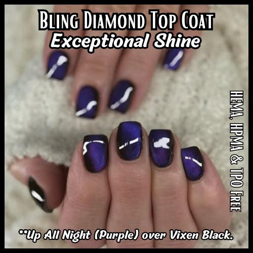 Diamond Top Coat (No Wipe) Mani | Clear Shiny Protective Glass Layer | Non Yellowing | HEMA, HPMA, TPO Free uv/led | 15ml | Soak Off