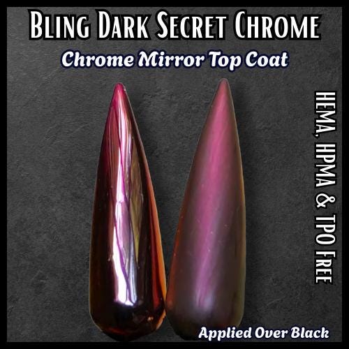 Dark Secret CHROME | Dark Cherry Chrome Powder | Red Purple | Chrome Pigment | Not Dip