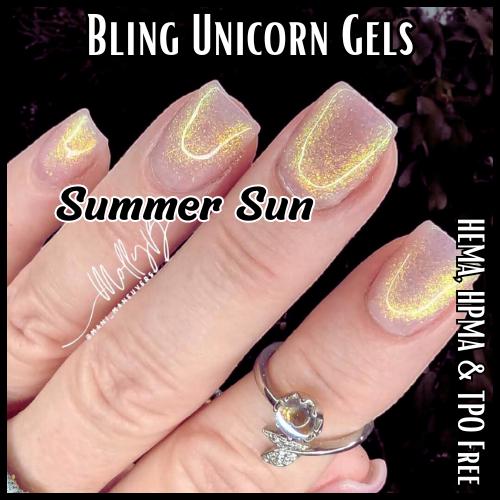 Summer Sun Unicorn Gel Mani - HEMA, HPMA, TPO Free