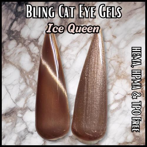 Ice Queen Cat Eye & Frosted Toffee Gel Mani | | Reflective Glitter Gel | High Flash Reflective Disco Glitter Gel | HEMA, HPMA, TPO Free