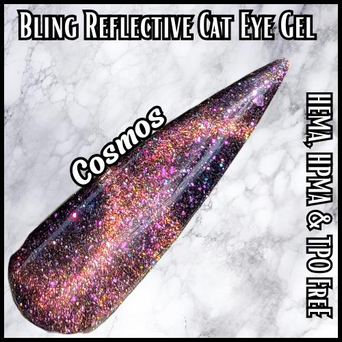 Cosmos Cat Eye Gel | Glitter Cat Eye | Intense Sparkle | HEMA, HPMA, TPO Free | Nail Gel, Gel Polish |