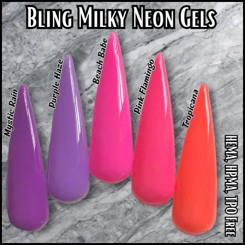 Ultra Milky Neon Solid Color Gels - Hema, Hpma, Tpo Free