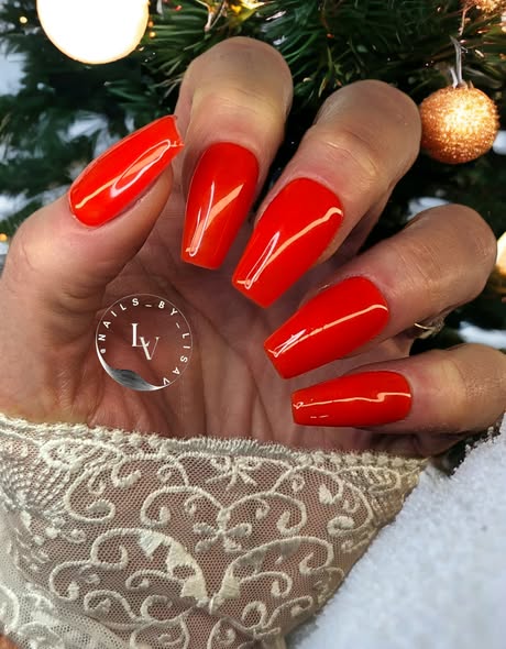 Lamborghini Red Glow Solid Color Gel Mani - HEMA, HPMA, TPO Free