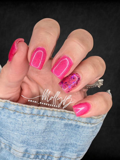 Flashbulb Holographic Hot Pink Gel - HEMA, HPMA, TPO Free