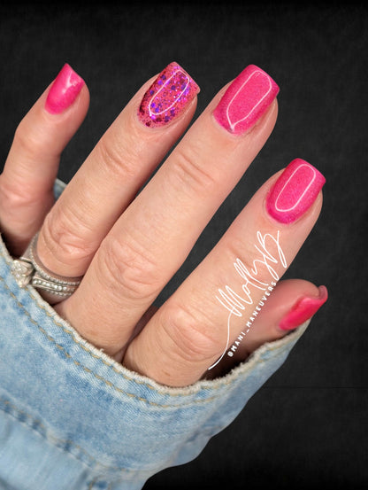 Flashbulb Holographic Hot Pink Gel - HEMA, HPMA, TPO Free