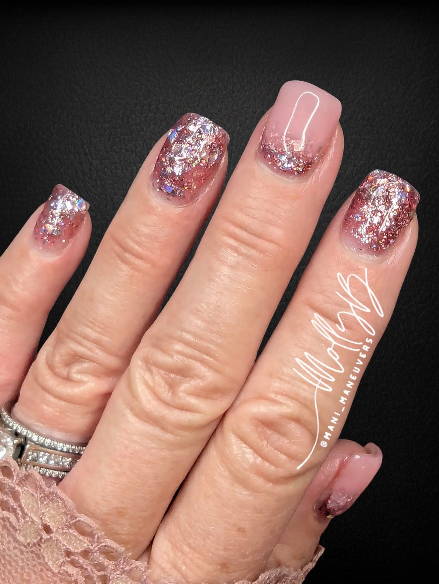 Fantasy Pink  holographic Glitter Gel - HEMA, HPMA, TPO Free