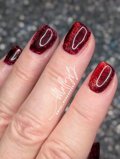 Black Cherry Solid, Silhouette Cat Eye, Zinfandel Jelly Gels Layered Mani - HEMA, HPMA, TPO Free