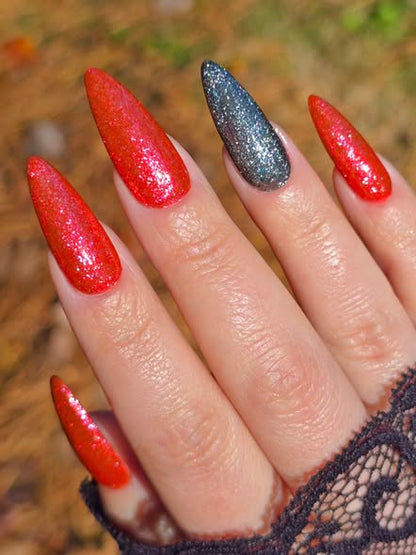 Bossy Platinum Gel & Gun Metal Grey Liner Mani - HEMA HPMA TPO Free