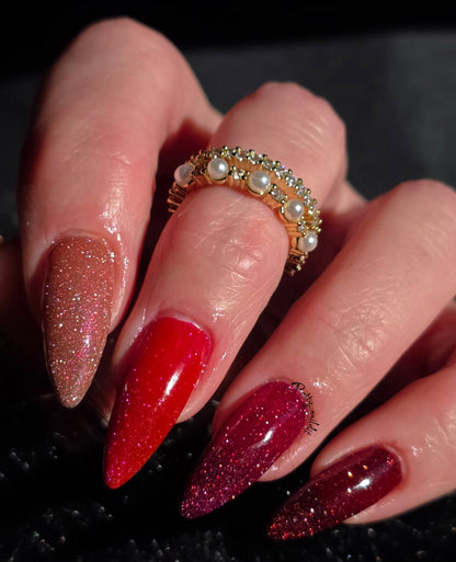 ULTRA Backstage Beauty, Curtain Call, Miami Beet, Funny Bunny Reflective Gels Mani - HEMA, HPMA, TPO Free