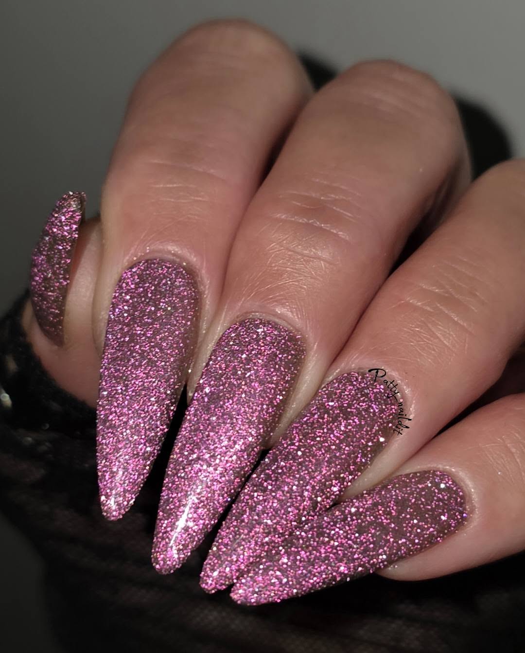 ULTRA Untamed Pink Glitter Glow Cat Eye Gel Mani  - HEMA, HPMA, TPO Free