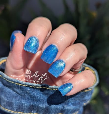 ULTRA Blue Flame Neon Cat Eye Gel Mani  - HEMA, HPMA, TPO Free