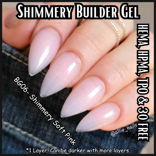 Shimmer Builder Gel in Bottle - HEMA, HPMA, TPO Free